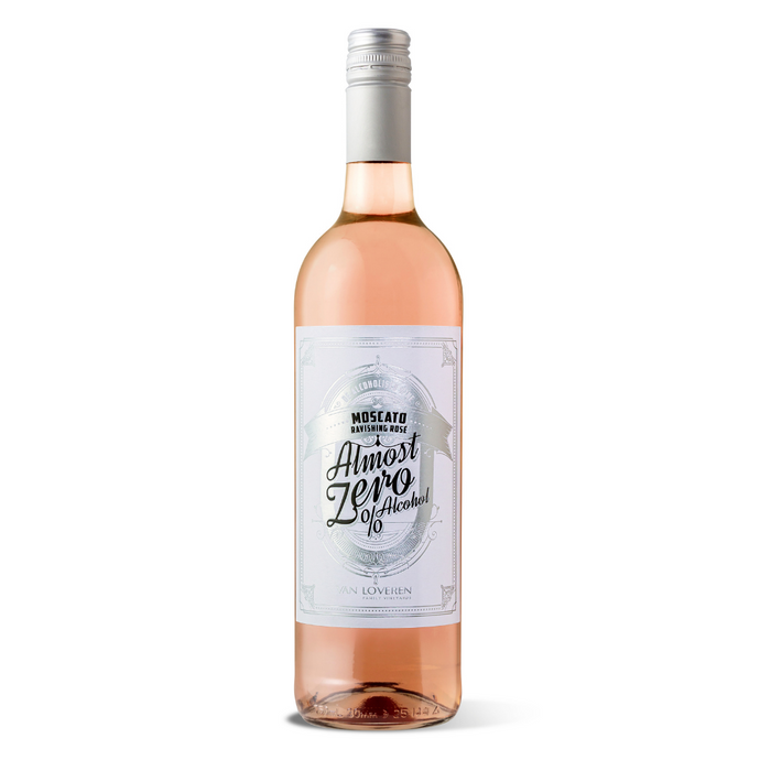 Almost Zero Moscato an aromatic non alcoholic Rosé with rose petal and strawberry flavours available from Brunswick Aces