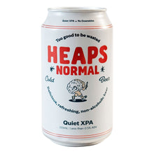 Load image into Gallery viewer, Heaps Normal Quiet XPA Non Alcoholic Beer Alternative
